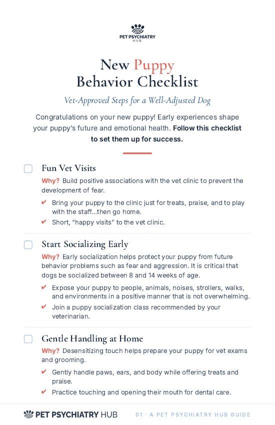 Cover of New Puppy Behavior Checklist